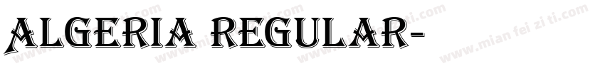 Algeria Regular字体转换